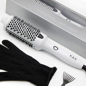 Thermal Round Brush Appliance Negative Ions White